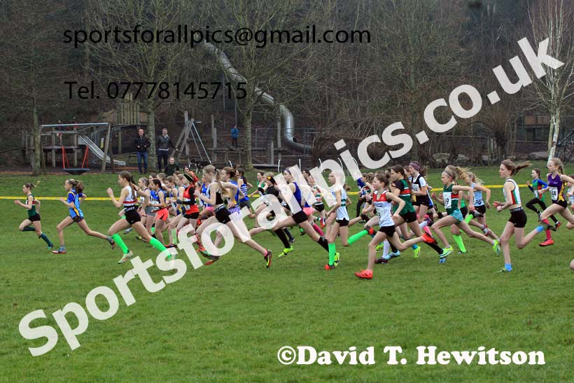 Girls Under-13s 2023 Northern Cross Country Champs., Witton Park, Blackburn. Photo: David T. Hewitson/Sports for All Pics